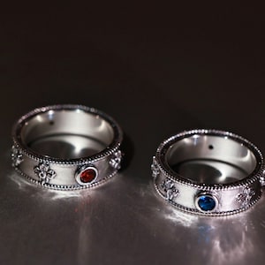 JOJOXIN howls ring   inlaid with shiny diamonds JOJOXIN All-over sterling silver couple rings S925 silver