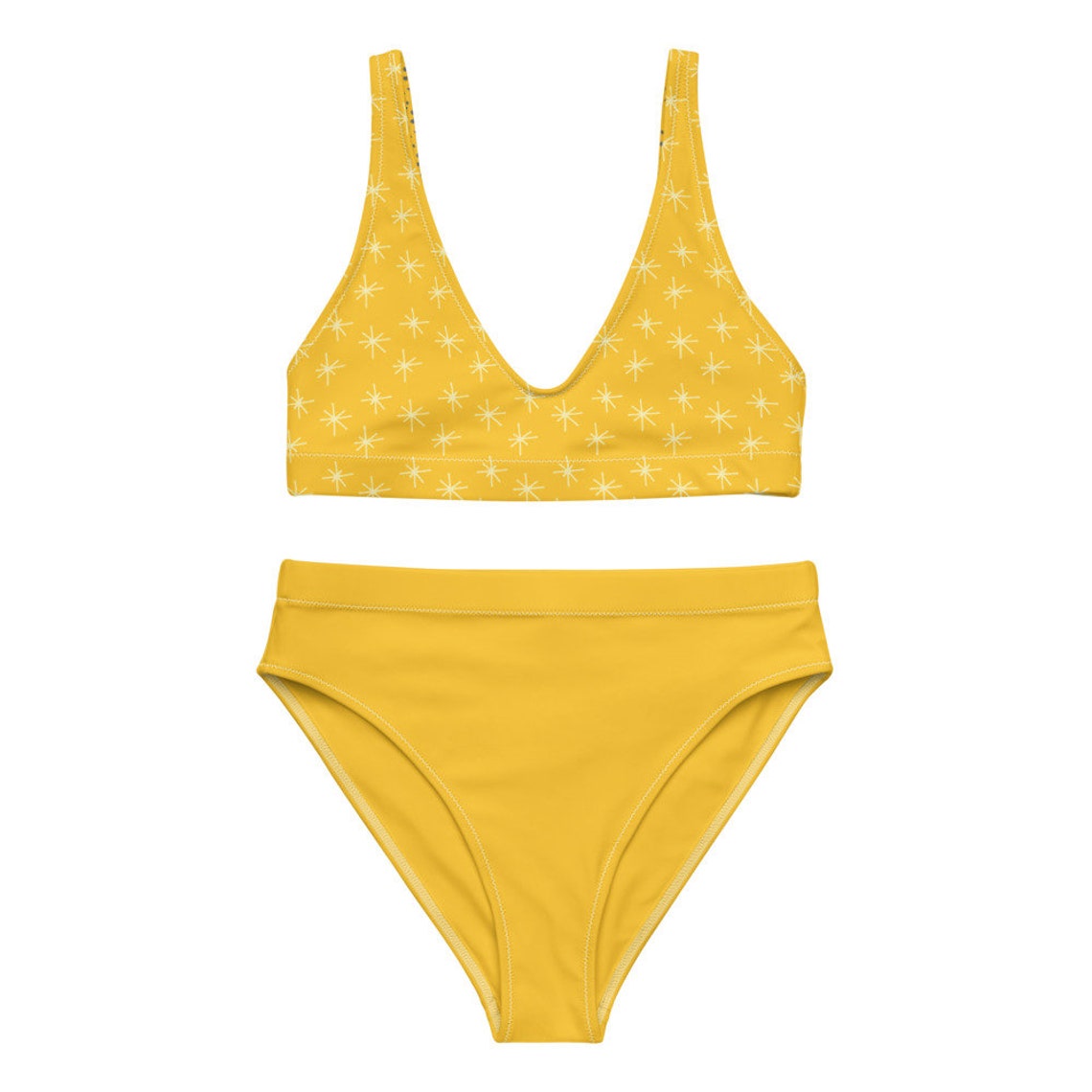 Cute VSCO Yellow High Waisted Bikini SUMMER Etsy