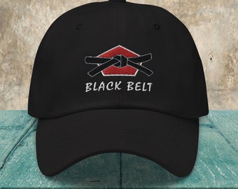 Gestickte Martial Arts Black Belt Dad Hat: Sensei Geschenk