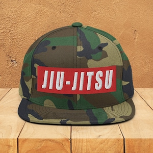 Jiu-Jitsu Snapback Hat, Embroidered BJJ Baseball Cap, For Men, For Women, Martial Arts Hats, Brazilian Jiu-Jitsu Gifts, Jujutsu Apparel