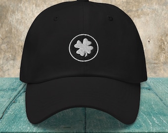 Chapeau papa trèfle brodé : casquette porte-bonheur irlandaise, cadeau de la Saint-Patrick