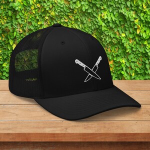 Crossed Knives Embroidery Trucker Cap - Chef Gift