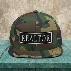 Realtor Classic Snapback Hat, Embroidered Baseball Cap, Real Estate Agent, Property Agent, Estate Broker, Realtor Gifts, For Men, For Women