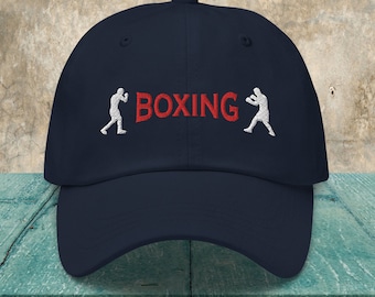Embroidered Boxing Dad Hat: Unisex Martial Arts Gift