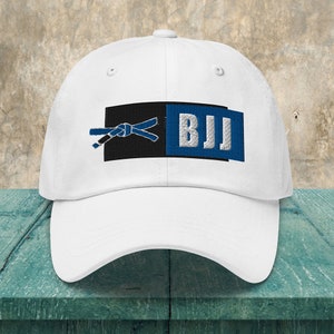 BJJ Blue Belt Dad Hat | Embroidered Brazilian Jiu-Jitsu Cap | Martial Arts Gift