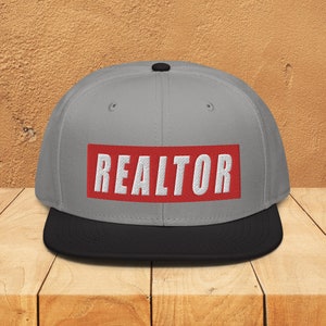 Realtor Snapback Hat, Realtor Embroidered Baseball Cap, For Men, For Women, Real Estate Agent Gift, I Sell Homes, Realtor Gifts Funny