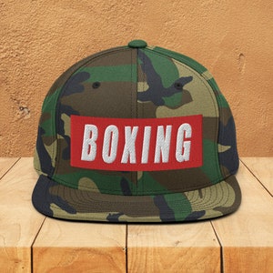 Boxing Snapback Hat, Embroidered Boxer Baseball Cap, For Men, For Women, Martial Arts Hats, Gift For Boxer, Boxing Apparel, Boxing Gifts