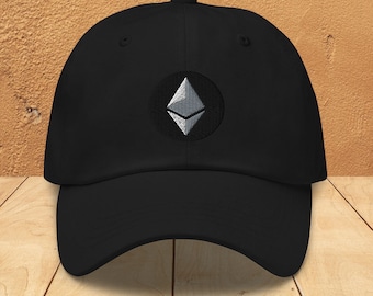 Ethereum Hat : casquette de baseball brodée ETH Crypto
