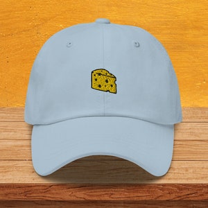 Cheese Hat, Embroidered Cheese Cap, Mens, Womens, Adjustable Hat, Cheese Baseball Cap, Cheese Lover Gift, Foodie Dad Hat, Funny Dad Hats