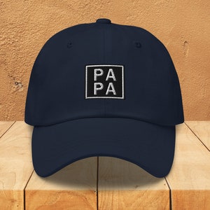 Papa Dad Hat, Embroidered Baseball Cap, Gift For Daddy, New Papa, Fathers Day Gift, Grandpa Gift, Announcement Hat, Pregnancy Reveal, Dada