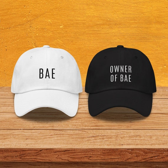 Couple Hats Funny Couple Matching Caps Bae and Owner of Bae Etsy
