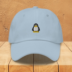Lindo sombrero de papá pingüino, gorra bordada, anime, ártico, kawaii, pájaros, animales, regalo, hombres, mujeres, dibujos animados, divertido, pingüino genial, vida silvestre