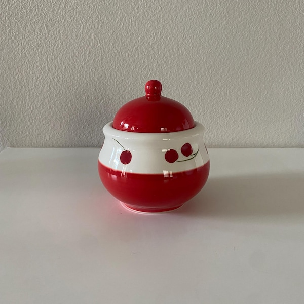 Terramoto (Original) Cherry-Printed Sugar Bowl with Lid