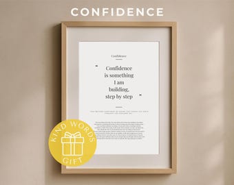 Confidence | Affirmation Print | Self Belief Gift | Printable Wall Art