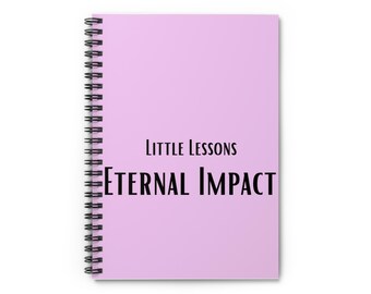 Cuaderno espiral/diario rayado "Pequeñas lecciones: Impacto eterno"