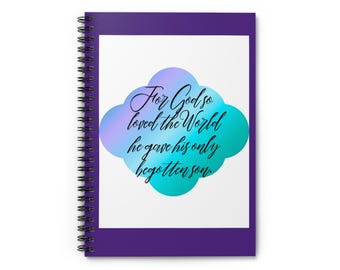 Porque de tal manera amó Dios al mundo cita Cuaderno espiral / Rayado