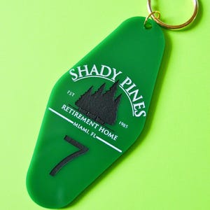 Acrylic Shady Pines Golden Girls Sophia Petrillo Funny Vintage Motel Keychain