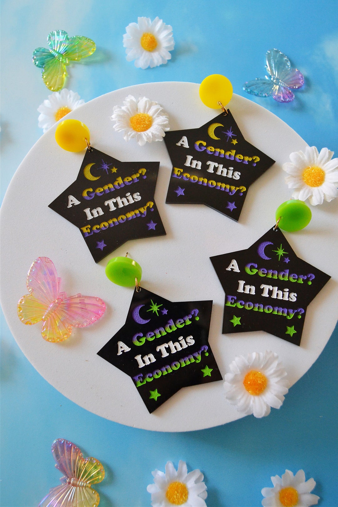 Acrylic Nonbinary Genderfluid Enby Genderqueer Pride LGBTQ+