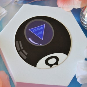 Vinyl Magic 8 Ball 90s Mystical Ask Again Later Nostalgic Toy Waterproof Sticker