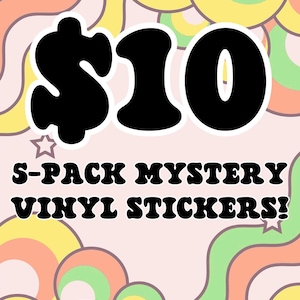 MYSTERY Waterproof Vinyl Sticker Pack Blind Box Grab Bag Water Bottle Laptop Stickers
