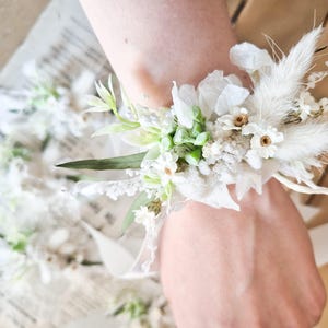 Corsage Dried Flowers Boho Corsage Wedding Corsage Beige Corsage, Bridesmaid Corsage, Boho Corsage, Corsages, Bridal Corsage,Cream Corsage