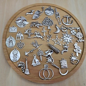 Silver Lenormand divinatory charms