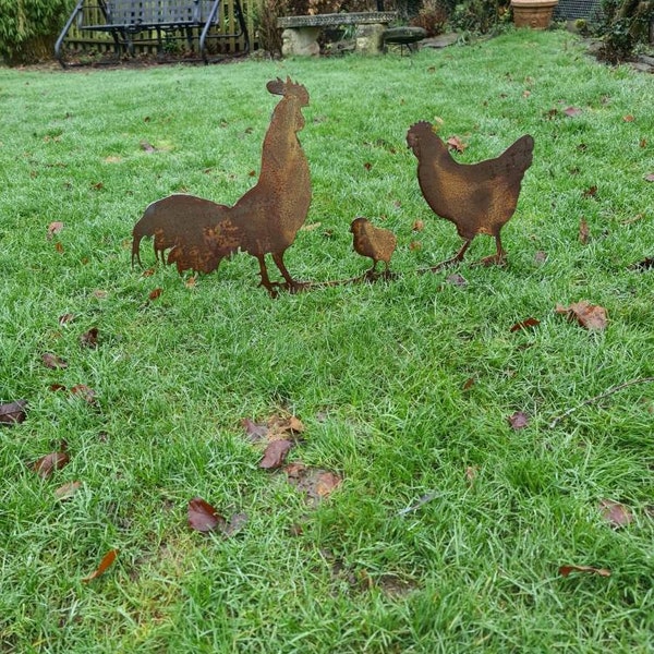 Rusty Garden Ornaments Etsy UK