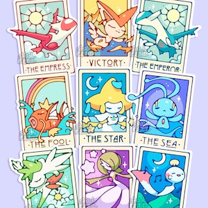 Serie #1 tarotkaartstickers | Waterdicht mat vinyl
