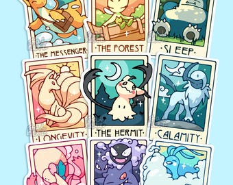 Matte Vinyl Stickers | Tarot Card Pokes Series #2 | 2.5 Inches, Waterproof