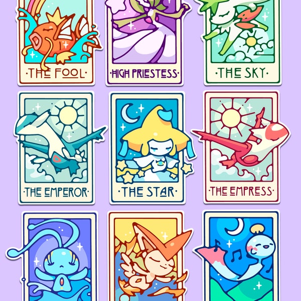 SERIES #1 Tarot Card Stickers | Vinyl Glossy Die Cut Stickers