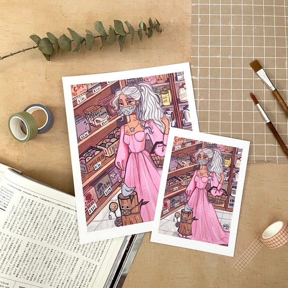 Grocery Store Art Print Cute Art Prints Cozy Wall Art Etsy