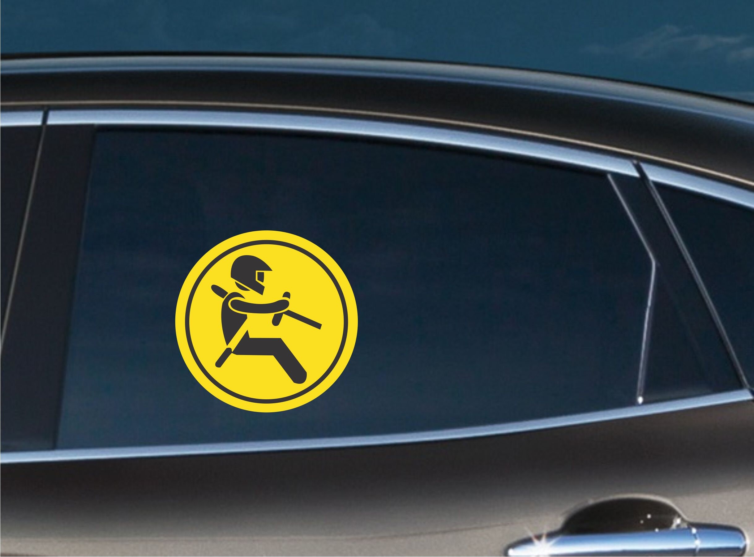 Warning Race Car Driver Window Bumper Vinyl Decal Drag Racing Etsy