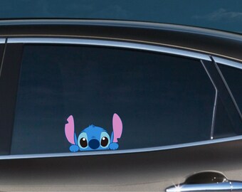 Lilo and Stitch Peeking Vinyl Decal Stickers Anime Cartoon Disney Peekabo Cute Peekers