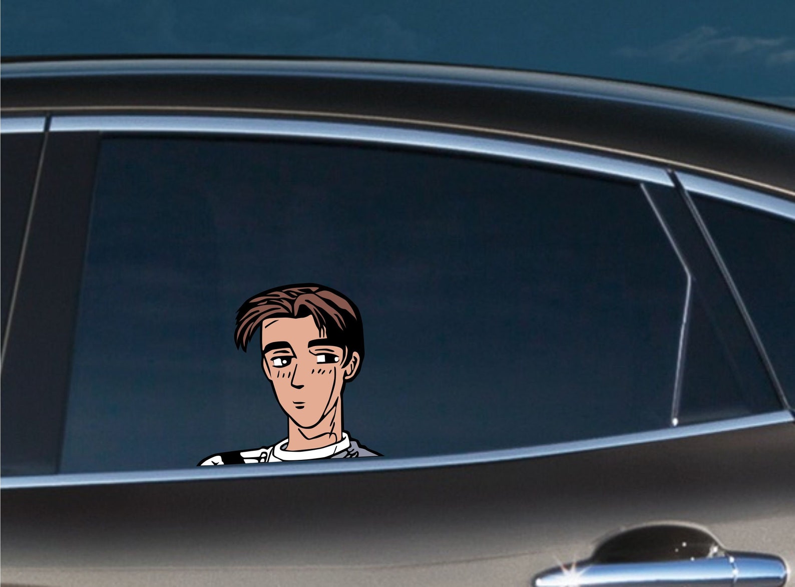 Takumi Peeking Vinyl Decal Stickers Anime Cartoon Initial D Etsy