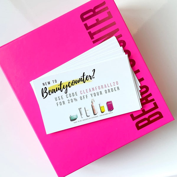 New Client 20% code Cards - Sets of 25