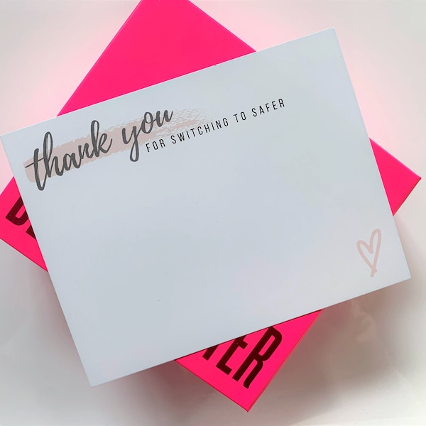 Thank You for switching to safer Notecard - Sets of 10