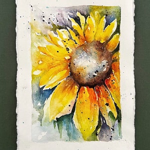 Watercolor Sunflower