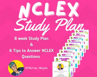 Nclex Study Calendar Etsy