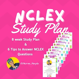 NCLEX RN Study Plan, NCLEX Calendar, nclex, Study Guide, Nursing School Study Guide