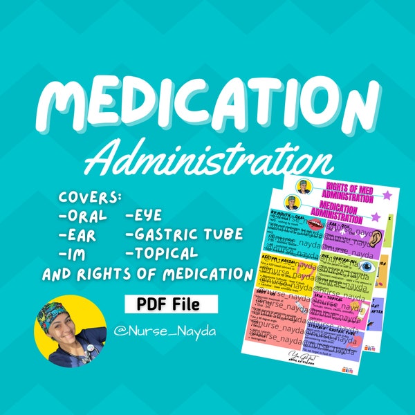 Medication Administration, Rights of Medication, Meds, Nurse School, Study Guide, NCLEX, Nurse Digital Notes, Nurse School Study Guide