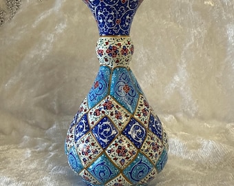 Mina Vase, Enamel, miniature, On table, Decor vase