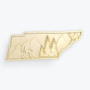 Tennessee Bigfoot SVG digitale download, glowforge, lasergesneden bestand, Bigfoot Amerikaanse staten, 4 lagen.