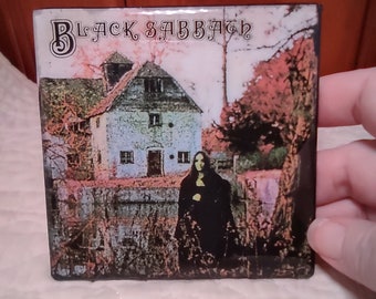 Black Sabbath Album Cover Tile Coaster