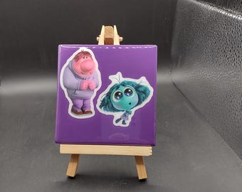 Inside Out Embarrassment and Envy Square Tile Coaster
