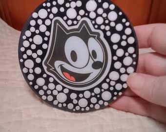 Felix the Cat Round Tile Coaster