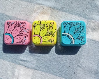Sunflower Hand Painted Rock, various colors, choose one
