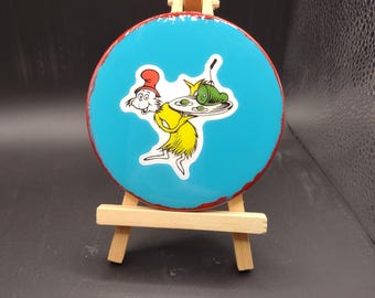 Dr Seuss Green Eggs and Ham Round Tile Coaster