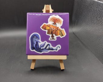 Inside Out Anxiety and Ennui Square Tile Coaster