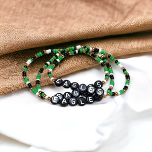 Fußball Perlen Armband | Sport-Team-Armband | Spiel Tag Schmuck | Fußball Schmuck | Teamgeist Und Stolz | Sport-Mannschaft | Dehnen