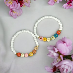 Großes Sis und Lil Sis Armband | Große Schwester | Kleine Schwester | Geschenke für Sie | Passende Schwester Armbänder | Namensarmband | Kinderschmuck